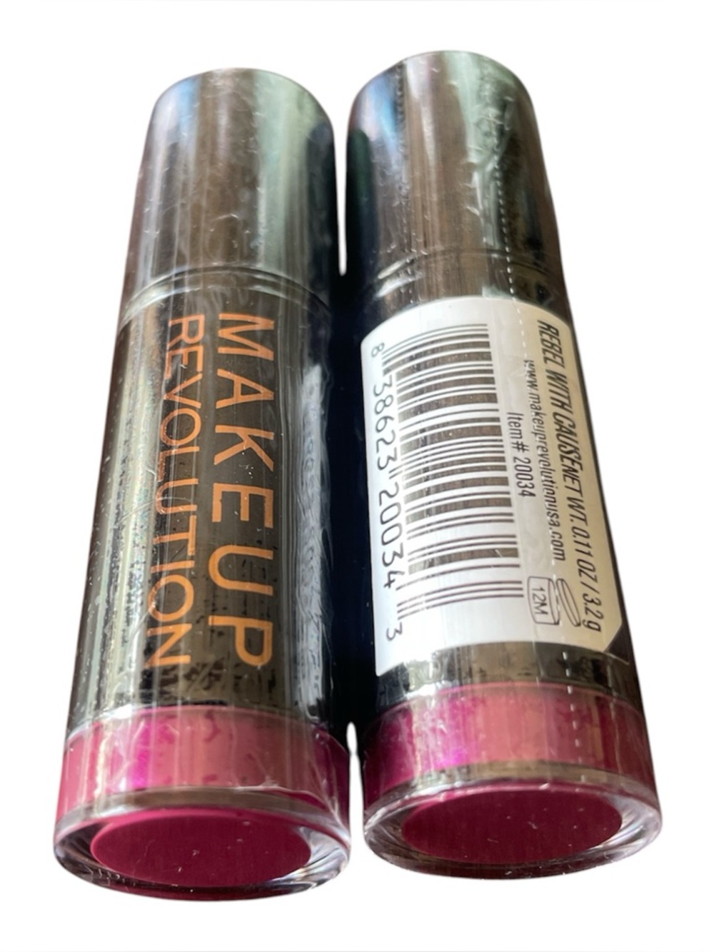 Makeup Revolution Lipstick-Shade Rebel With A Cause - bundle of 2